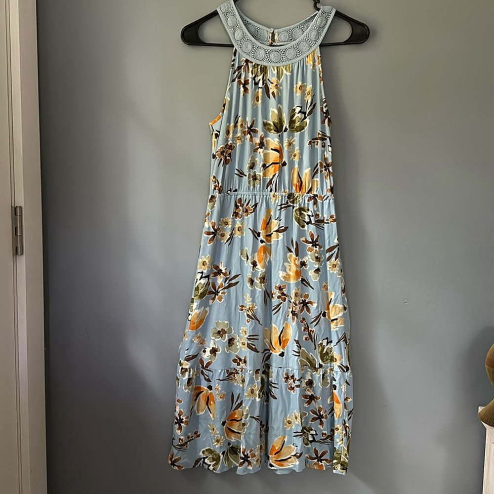 Daniel Rainn NWT Mezzie halter neck midi dress women's size‎ small